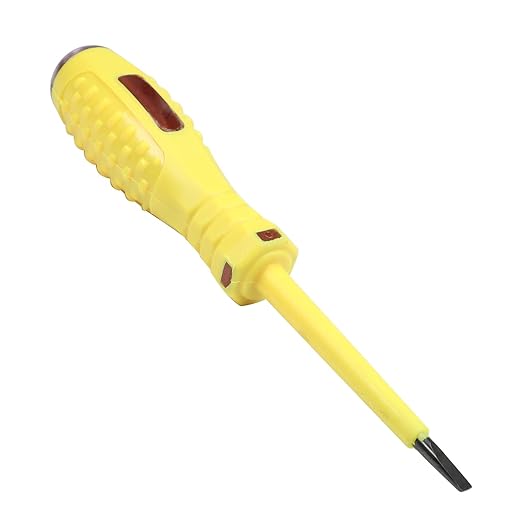 Fielect Circuit Tester, Voltage Tester Pen Screwdriver Electric Test Detector, Slotted Screwdriver Test Pen 100-500V 1pcs