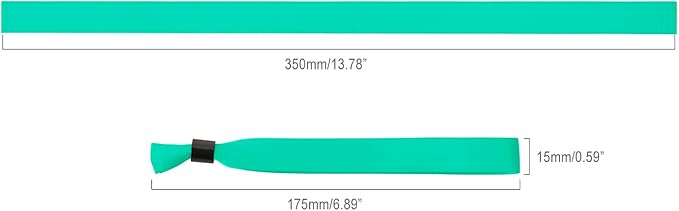 100 Pack Wrist Bands|Watergreen Wristbands for Events|Wristbands for Concerts Festival Admission Party|13.78” x 0.59”