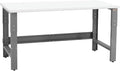 Table & Workbench: 1" Thick Laminate Top, Height Adjustable Bench - 30" D x 48" L x 30" - 36" H - by BenchPro