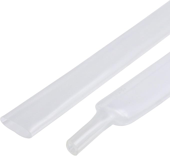Heat Shrink Tubing 4:1 Dual Wall Adhesive Liner Wires Cable Wraps Connection Protection (Clear, 1/2"-18ft)