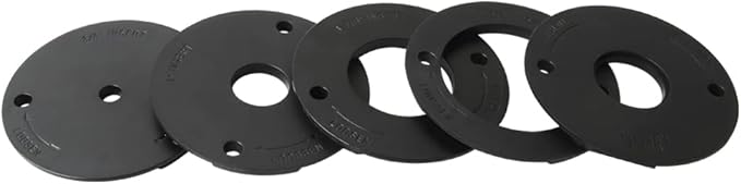 O'SKOOL Router Table Insert Ring Set for O'SKOOL Aluminum Router Table Insert Plate - 5 Pack