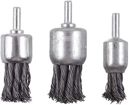 Rocaris 7Pcs Twist Knot Wire Wheel Brush for Drill Crimped Cup Wire Wheels Brush Set for Drill with 1/4-Inch Shank for Rust Removal, Corrosion and Scrub Surfaces