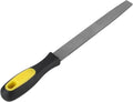 8 Inch Flat File, Flat Mill File Second File, Metal File for Sharpening, Carbon Steel File with Handle, Single Texture, Ideal for Metal, Steel, Copper, Aluminum