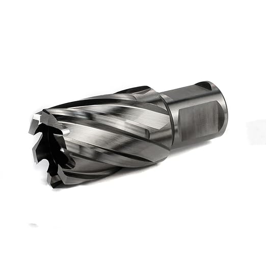 OSCARBIDE 1"x1"Annular Cutter,3/4 inch Weldon Shank,1 inch Cutting Diameter,1 inch Depth of Cut,2 Flat Mag Drill Bit with Pilot Pin for Magnetic Drill Press,1 Piece