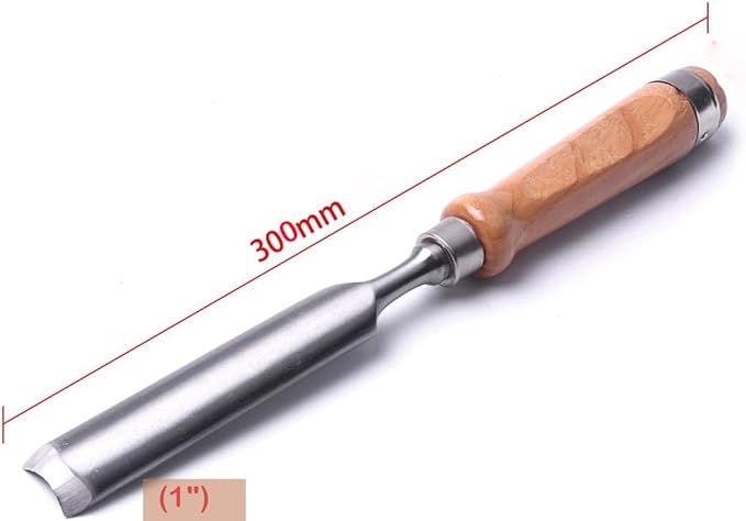Atoplee Wood Carving Gouge Chrome Vanadium Steel Semi-Circular Carpenter Woodworking Chisel (25mm(1"))
