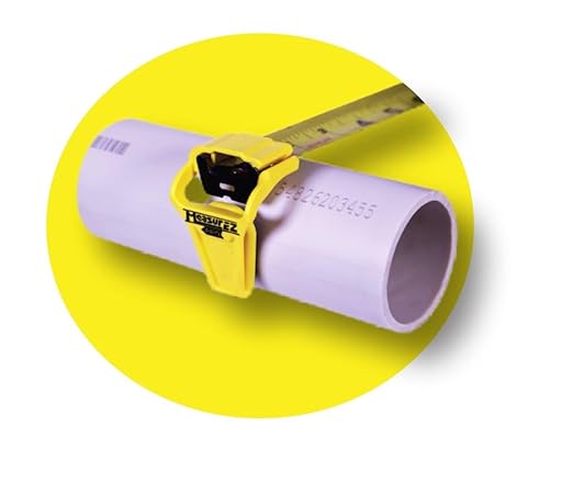 No Slip Tape Measure Hook Extension | Rubber Grip Hook for Round Edges | Measure Pipes, Columns & Curved Surfaces | Do-It-Yourself (DIY), Handyman, Construction Gift & Stocking Stuffer | USA Made