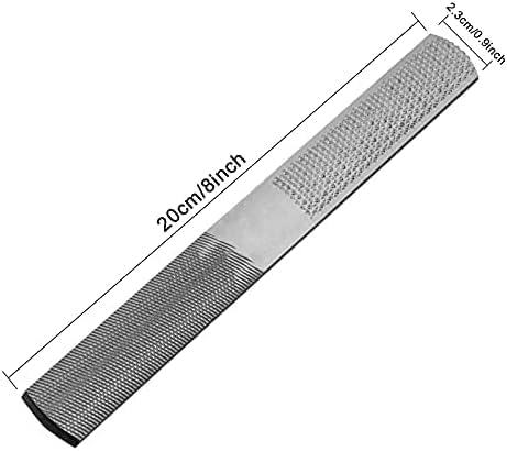 2P Hand File Set - 4 Way Rasp, Half Round, Flat & Needle Files for Wood & Metal Tools