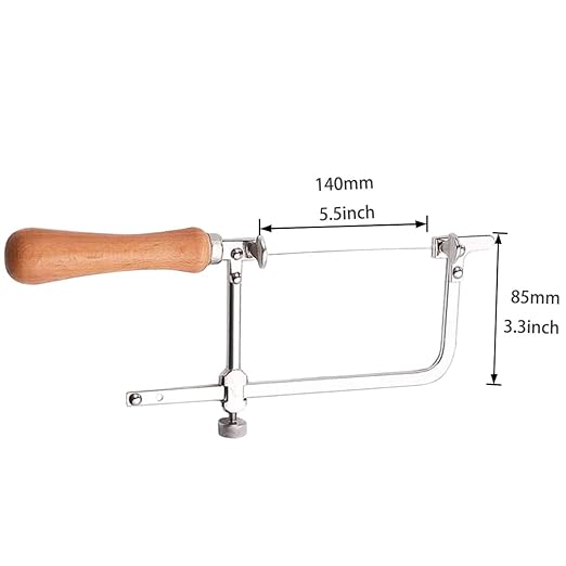 1PC Coping Saw Steel Frame with 1mm-3M diamond wire saw, used as a multifunctional manual tool for cutting marble, wood, jade and ceramics, glass (Copping Saw+Wire 1mm)