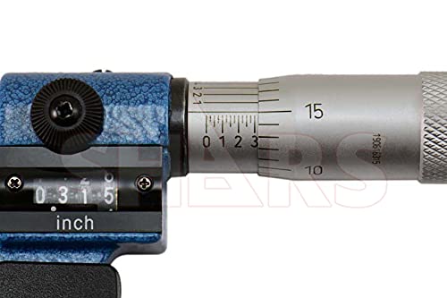 Shars 0-1" Digit Outside Micrometer .0001" Graduation, Carbide 303-2401 S)