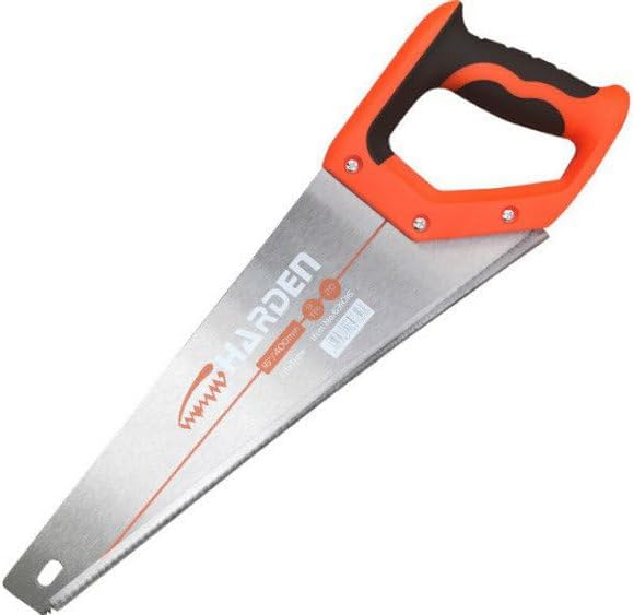 20" Hand Saw – Heavy-Duty High-Carbon Steel Blade, Ultra-Sharp Hardened Teeth, Double-Sided Ground for Faster Cutting, Soft TPR Handle – Ideal for Woodworking & Carpentry