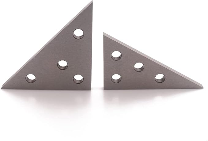 2 PCS Solid Precision 30-60-90 Degree Angle and 45-45-90 Degree Angle Plates