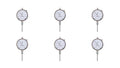 Accusize Industrial Tools 0-1'' by 0.001'' Dial Indicators, P900-S102, 6 Units