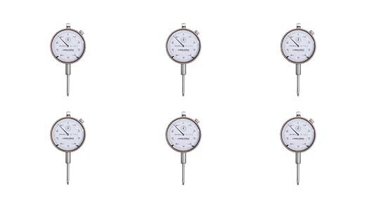 Accusize Industrial Tools 0-1'' by 0.001'' Dial Indicators, P900-S102, 6 Units