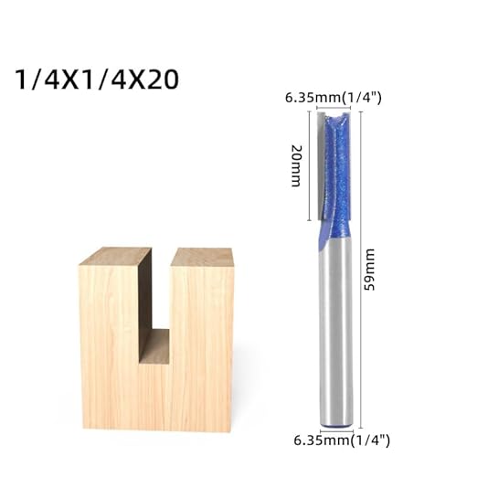 Professional Double Flute Straight Router Bits, 1/4 Shank Flush Trim Router Bit Set, Cutting Diameter Respectively 1/2”,1/4”, 3/8”,5/16” (Size 1)