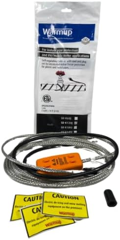 Unjacketed Self-Regulating Heater Cable Kit – 120V, Pre-Terminated Plug, for Indoor Residential Pipe Protection Only (6FT)