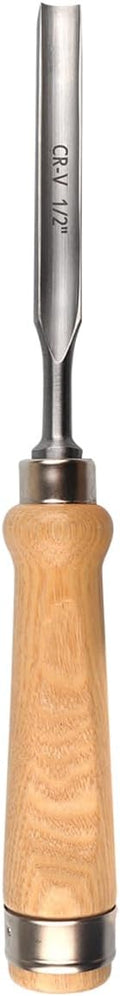 Atoplee Wood Carving Gouge Chrome Vanadium Steel Semi-Circular Carpenter Woodworking Chisel (12mm(1/2"))