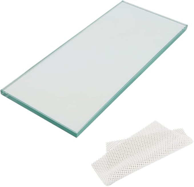 SCOTTCHEN Flat Glass Lapping Plate Sharpening System Dead Flat Float Plate Glass For Sharpening 5-1/8in W x 11-7/8in L x 8mm T -1pcs