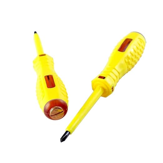 Fielect 10pcs Circuit Tester, Voltage Tester Pen Screwdriver Electric Test Detector, Phillips Screwdriver Test Pencil 100-500V
