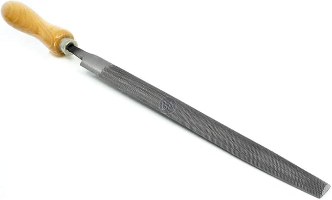 Benchmark Abrasives 10" Bastard Cut Half Round Aluminum Hand File, Hardened Steel File, for Filing Soft Metal, Aluminum, Tin, Iron, Copper, Plastic, Hard Wood, Metalworking (10")