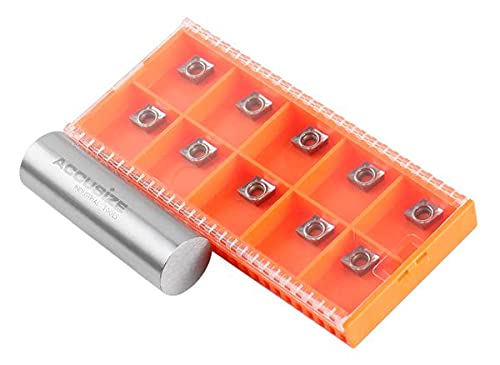 Accusize Industrial Tools CCGT21.51 BU810 Carbide Inserts for Cutting Aluminum, 10 Pc Set, 2000-1008x10