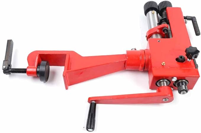 Manual Roll Bender,7'' Sheet Metal Bead Roller,Rotary Steel Bending Bender Manual Tool with 6 Die Sets