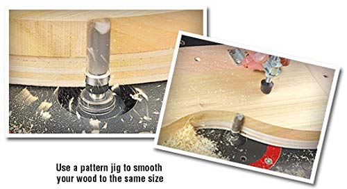 Amana Tool - 45462 Carbide Tipped Flush Trim Plunge Template 5/8 Dia x 1" 4 Shank