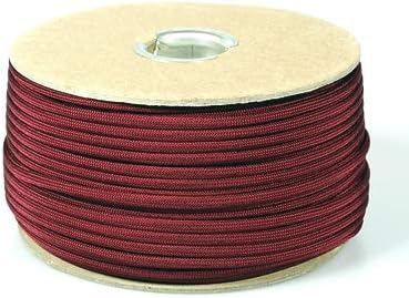 The Paracord Store | Type III 550 Paracord - 250 FT Spool, Burgundy Red | Heavy Duty 7 Strand Tactical Paracord - USA Made Nylon Outdoor Parachute Cord for Camping, Fishing & More - Survival Cord