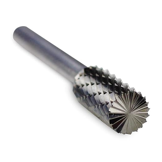 BHA Tungsten Carbide Burr Die Grinder Rotary Tool Bit Set for Metal Contouring and Deburring, Double Cut with 1/4” Shank - 5 Pieces