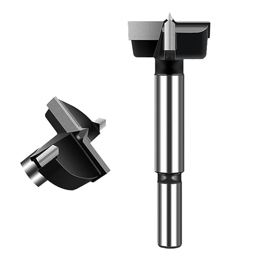 ASNOMY 1-1/16 Inch Forstner Drill Bit, Carbide Tipped Forstner Bit for Hard Wood, Wood Drilling Hole Saw Set Woodworking Hinge Cutter Tool Kits for Wood Plastic Plywood