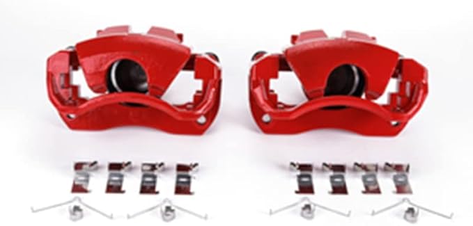 Power Stop Front S3128 Pair of High-Temp Red Powder Coated Calipers For Lexus ES300h 2013-2019, Lexus ES350 2007-2018, Toyota Avalon 2008-2018, Toyota Camry 2007-2017 [Model Specific]