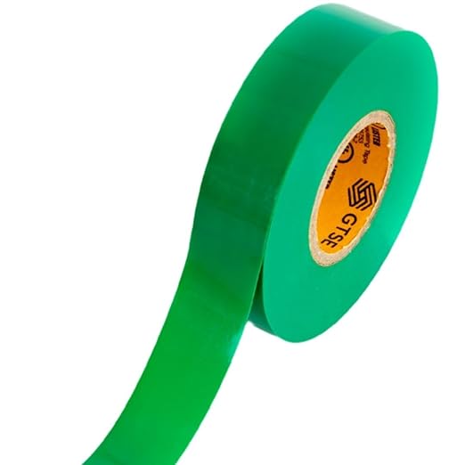 GTSE Green Electrical Tape, 240 Rolls Bulk Box – Waterproof, Industrial Grade Vinyl, 3/4 in x 66ft– Strong Self-Adhesive PVC Electric Tape for Wire Insulation, 7 Mil, 600V – UL/CSA Listed