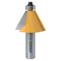 30 Degree Chamfer Router Bit with 1 Inch Cutting Length,1/2 Inch Shank Carbide Edge Forming Bevel Router Bit with Bearing, Chamfer Bit Miter Angle Milling Cutters Tool