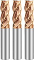 Metric Micrograin Carbide Square End Mill 4 Flute 3PCS 10.0 MM 【 ≈0.39370 inch】 HRC55° for Milling Alloy Steels Hardened Steel, Metal & More Mill Bits Sets for Professionals & DIYers