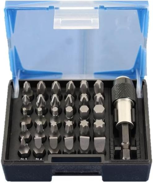 31 pc Impact Ready Security Screwdriver Bit Set Kit with Quick Release Chuck