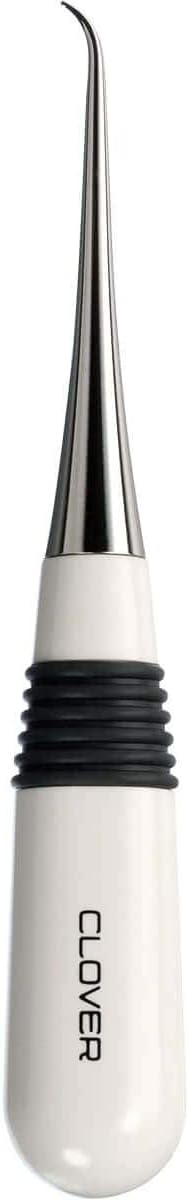Clover 4880 Curved Awl for Sewing,White/Silver