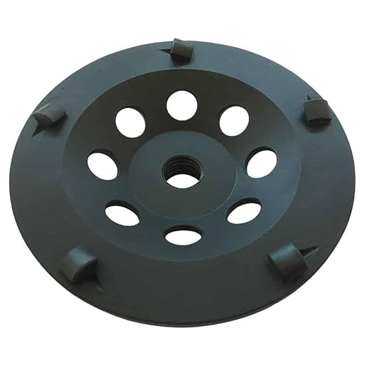 4.5" PCD Grinding Wheel for Epoxy, Glue, Mastic and Paint, 5 PCD Segments, 5/8"-11 Threaded Arbor