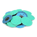BHA Green Zirconia with Grind Aid Quick Change Sanding Discs Type R Male Roll On, 3" (60 Grit) - 25 Pack