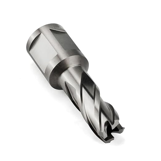 OSCARBIDE 1/2"x1" Annular Cutter,3/4 inch Weldon Shank,1/2 inch Cutting Diameter,1 inch Depth of Cut,2 Flat Mag Drill Bit with Pilot Pin for Magnetic Drill Press,1 Piece