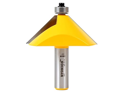 YONICO Chamfer Router Bits Edge Forming 45 Degree 1/2-Inch Shank 13917
