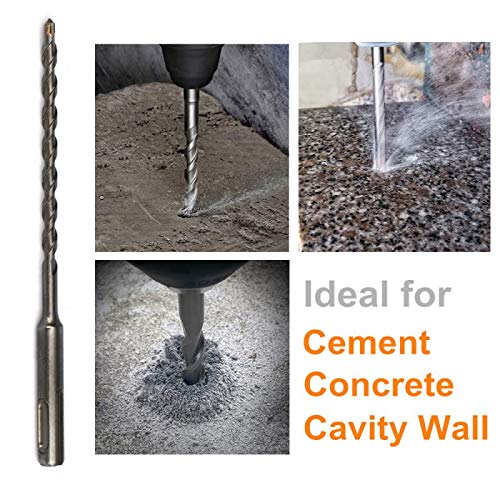 10PCS, 1/2" x 6" SDS Plus,Hammer Drill Bits, Rotary Hammer Drill Bits