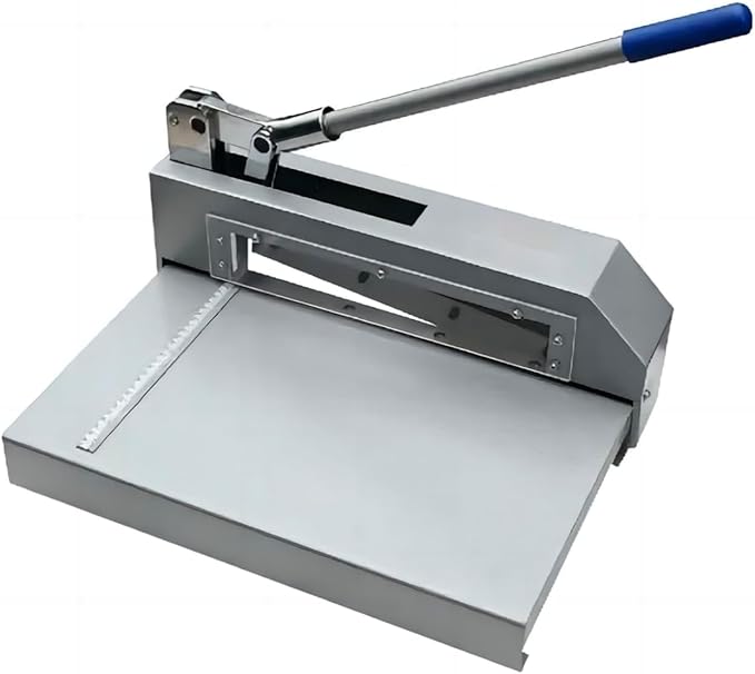 Guillotine Sheet Metal Cutter, Heavy Duty Metal Plate Cutter Tool, Manual Metal Cutting Shear Machine for Steel Aluminum Copper Sheet PCB Board 12.4in Cutting Width 0.08in Max Cutting Thickness