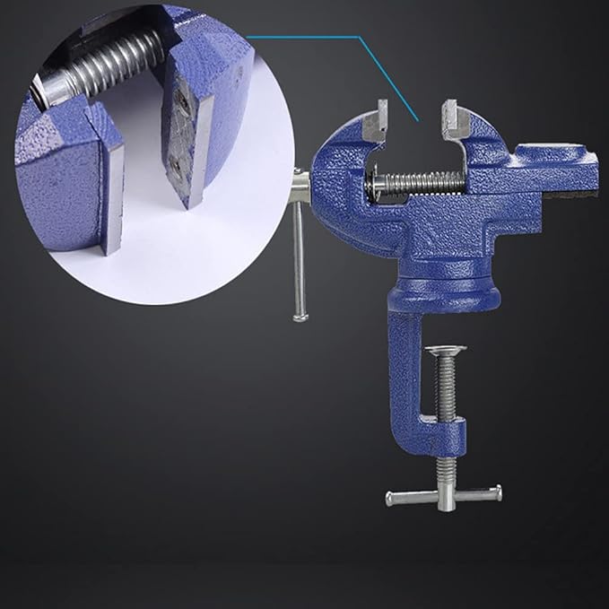 Mini Table Clamp Small Bench Vice New upgraded cast iron manufacturing Jewelers Hobby Clamps Craft Repair Tool Portable Work Bench Vise (mini) (3 INCH)