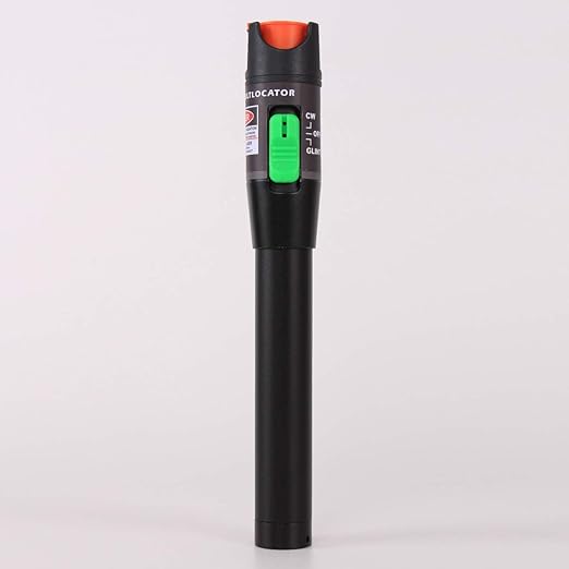 Visual Fault Locator 50KM Range, VFL Tester Kit - Includes Single Mode 9/125um FC Male to LC Female Adapter and Red Light Pen for Fiber Optic Cable Network Testing