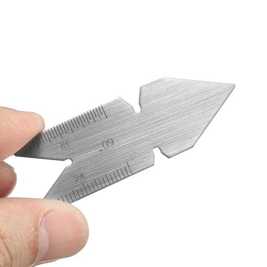 Haploon 6Pcs Pitch Cutting Gauge,Stainless Steel Screw Thread Pitch Gauge Tool Set, 3 Pieces Center Gage,1 America SAE Type,1 Metric & America SAE Type,1 Metric Imperial US for Industrial Measurement