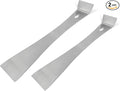 2-Piece 17005 Stainless Steel Pry Bar Scraper Set, 9.25" and 6.7" Trim Puller, Small Flat Pry Bar, Silver Beekeeping Hive Scraper, Bee Hive Hand Tool, 2 Sizes