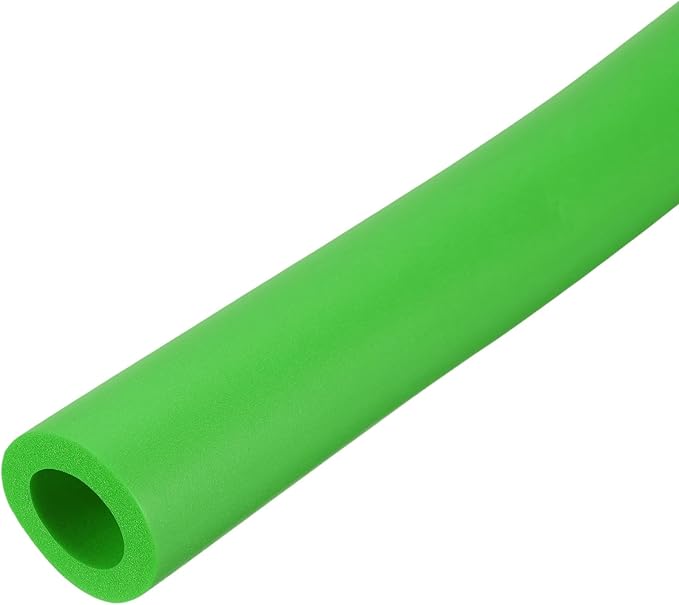 uxcell Pipe Insulation Tube Foam, 7/8" ID x 3/16" Thick x 1.64ft Foam Pipe Cover Non-Slip Hollow Tubing Guitar Air Conditioner Stand Fitness Equipment Handles, Green