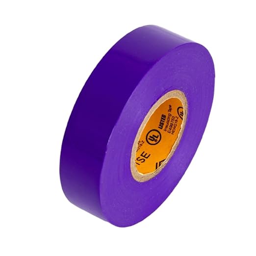 GTSE Purple Electrical Tape, 120 Rolls Bulk Box – Waterproof, Industrial Grade Vinyl, 3/4 in x 66ft– Strong Self-Adhesive PVC Electric Tape for Wire Insulation, 7 Mil, 600V – UL/CSA Listed