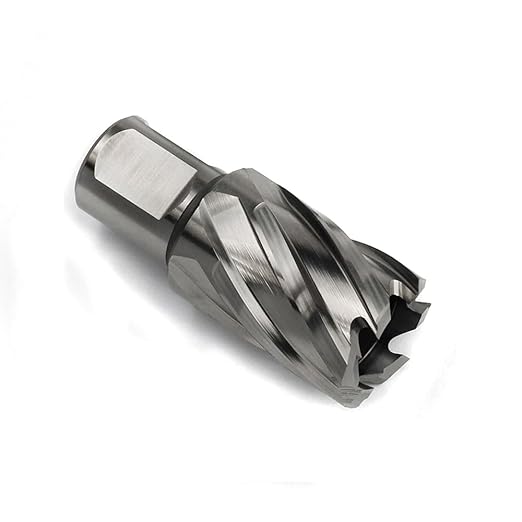 OSCARBIDE 1"x1"Annular Cutter,3/4 inch Weldon Shank,1 inch Cutting Diameter,1 inch Depth of Cut,2 Flat Mag Drill Bit with Pilot Pin for Magnetic Drill Press,1 Piece