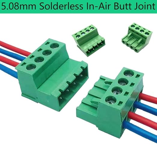 17-Piece 5.08mm Pluggable Screw Terminal Block Kit (2/3/4 Pins) with Screwdriver, Compatible with 12-28AWG, 300V 10A
