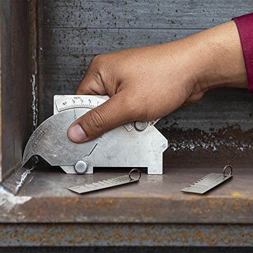 Weewooday 1 Pcs Wire/Metal Sheet Thickness Gauge Metal Tool Stainless Steel Welding One Sided Material Thickness Gauge Plated Size Inspection Tool